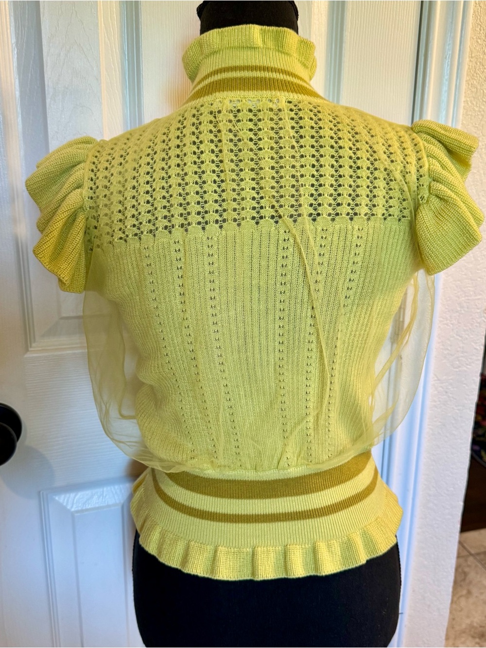 Snidel sweater top with tulle overlay - Picture 5 of 8